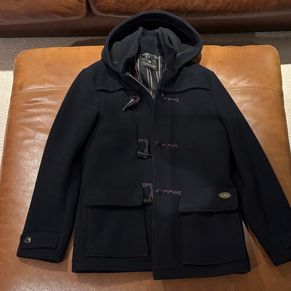 Scotch & Soda Navy Toggle Jacket